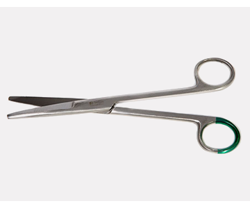 Scissors Mayo Straight Green Handle 17cm Sterile